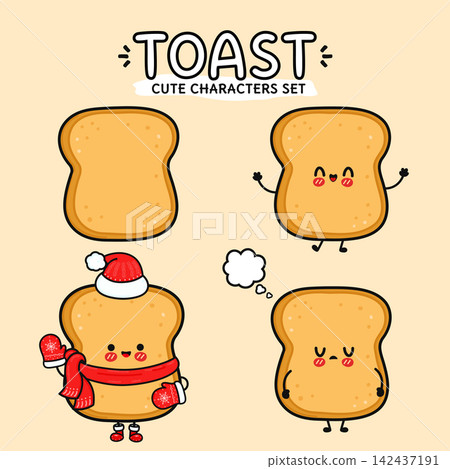 Cute toast character winter collection 142437191