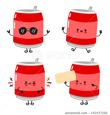 Cute soda can character expression collection 142437200
