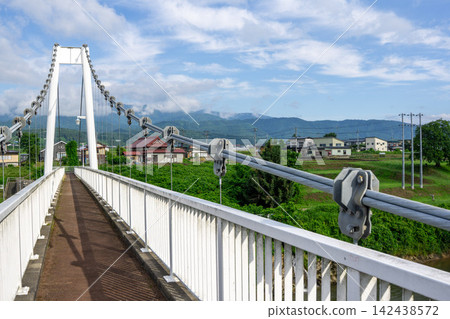 橫跨最上川的龍神吊橋 142438572
