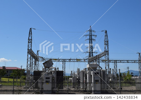 Outdoor substation equipment and transmission tower Outdoor substation equipment and transmission tower 142438834