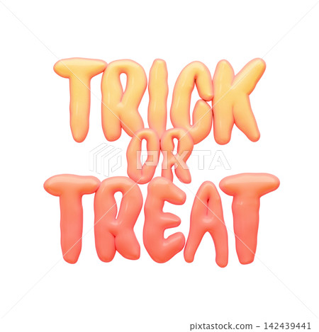 Cute Halloween Illustration 3D Icon - Trick or Treat Cute Halloween Illustration 3D Icon - Trick or Treat 142439441