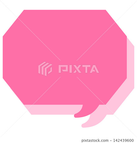Simple color speech bubble - octagonal with corners Simple color speech bubble - octagonal with corners 142439600