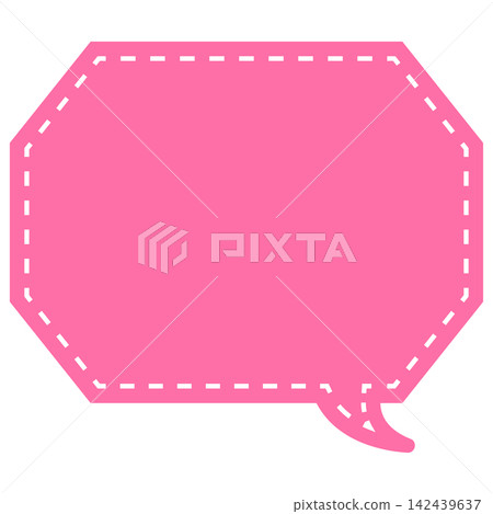 簡單的彩色對話框，八邊形，有角 142439637