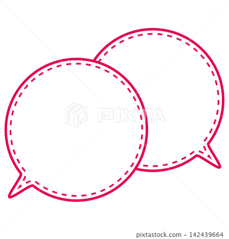 Simple colored line speech bubbles overlapping conversations Simple colored line speech bubbles overlapping conversations 142439664