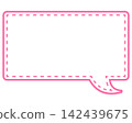 Simple color line speech bubble rectangle 142439675