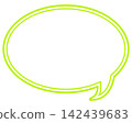 Simple colored line speech bubble, round shape 142439683