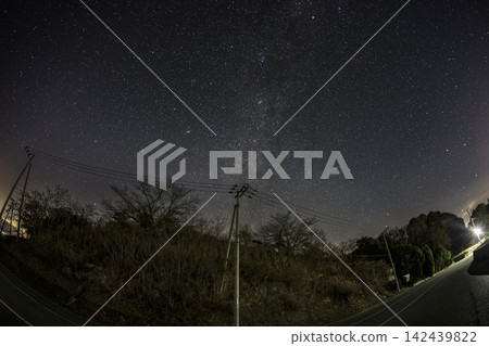 冬季天文攝影:升起的北斗七星和落下的仙后座。 冬季天文攝影:升起的北斗七星和落下的仙后座。 142439822