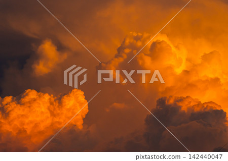 Cumulonimbus clouds illuminated by the setting sun b-2 High Saturation Contrast Cumulonimbus clouds illuminated by the setting sun b-2 High Saturation Contrast 142440047