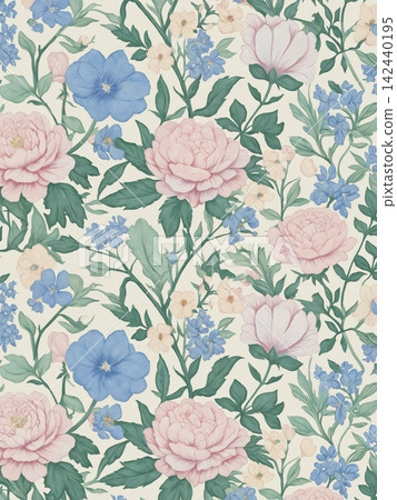 Vibrant botanical floral seamless pattern collection with diverse color palettes for creative design work Vibrant botanical floral seamless pattern collection with diverse color palettes for creative design work 142440195