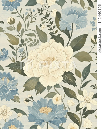 Vibrant botanical floral seamless pattern collection with diverse color palettes for creative design work Vibrant botanical floral seamless pattern collection with diverse color palettes for creative design work 142440196