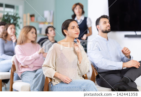 Students sit attentively in the classroom and listen to lectures Students sit attentively in the classroom and listen to lectures 142441358