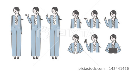 Company Employees & Self-Employed Individuals [Illustration Set of Female Workers by Occupation] 142441426