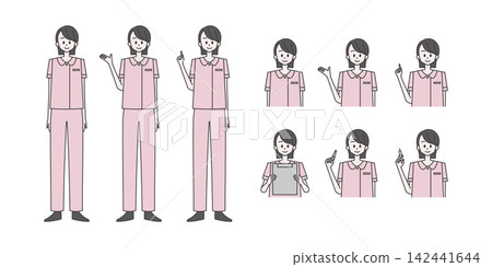 護士 [按職業分類的女性護士插圖集] 142441644