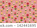 鬱金香圖案背景材料 142441695