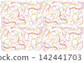 彩色絲帶圖案背景材料 142441703