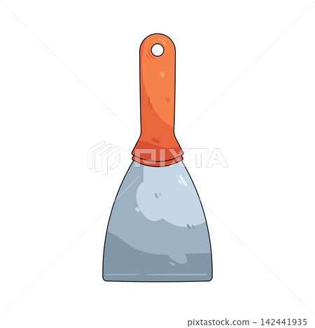 Illustration of putty knife Illustration of putty knife 142441935
