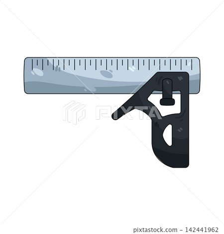 Illustration of combination square Illustration of combination square 142441962