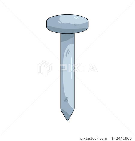 Illustration of metal nail Illustration of metal nail 142441966