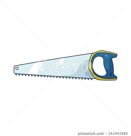 Illustration of hand saw Illustration of hand saw 142441985