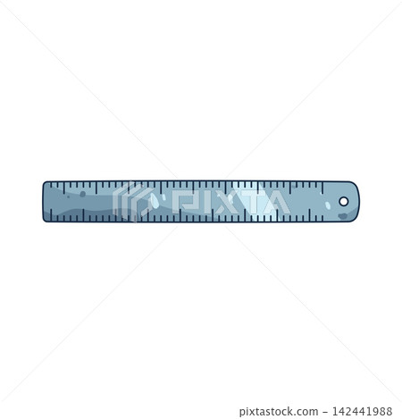 Illustration of metal ruler Illustration of metal ruler 142441988