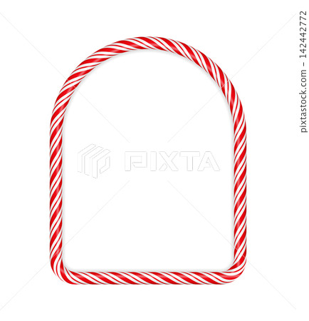 Candy Cane Christmas Striped Arch Frame 142442772
