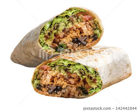 Burrito (cross-section) overlapping Burrito (cross-section) overlapping 142442844