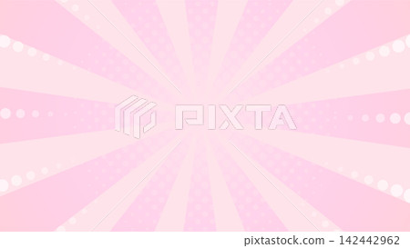 Pastel pink polka dot sunburst background Pastel pink polka dot sunburst background 142442962