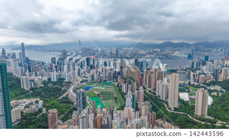 Aug 23 2026 Hong Kong Happy Valley Racecourse Skyline 142443596