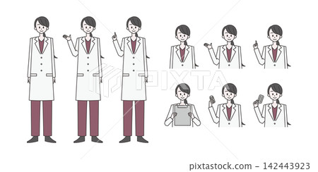 Pharmacist [Female Illustration Set by Occupation] 142443923