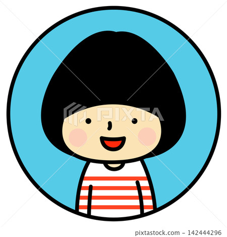 Colorful round female icons 7 Colorful round female icons 7 142444296