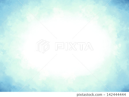 Watercolor-style frame, light blue 142444444