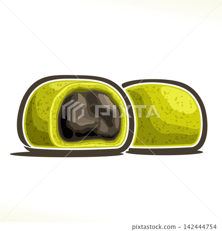 Vector logo for japanese dessert Mochi Vector logo for japanese dessert Mochi 142444754