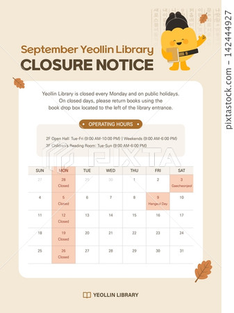 October Calendar Library Schedule Template Design for Autumn Announcement October Calendar Library Schedule Template Design for Autumn Announcement 142444927