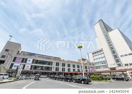 Tsu Station (East Exit) in Tsu City, Mie Prefecture, under a clear sky. Tsu Station (East Exit) in Tsu City, Mie Prefecture, under a clear sky. 142445054