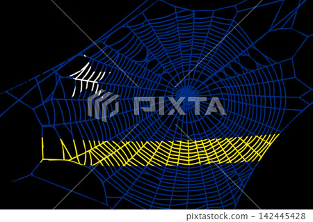 3D Flag on spider web 3D Flag on spider web 142445428