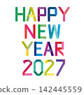 HAPPY NEW YEAR - 2027 New Year's card materials 142445559
