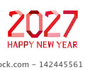 HAPPY NEW YEAR - 2027 New Year's card materials 142445561