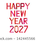 HAPPY NEW YEAR - 2027 New Year's card materials 142445566