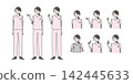 護士 [按職業分類的女性護士插圖集] 142445633