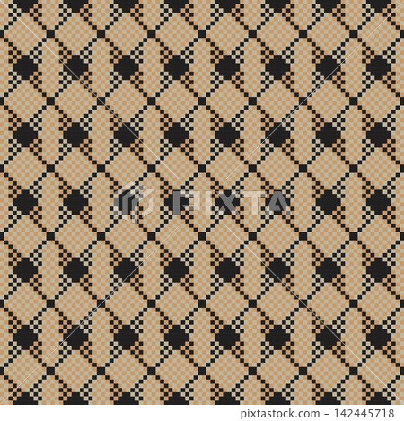 Neutral Colour Argyle fair isle seamless pattern design for knitwear, fashion textile, graphics Neutral Colour Argyle fair isle seamless pattern design for knitwear, fashion textile, graphics 142445718