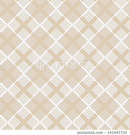 Neutral Colour Argyle fair isle seamless pattern design for knitwear, fashion textile, graphics Neutral Colour Argyle fair isle seamless pattern design for knitwear, fashion textile, graphics 142445720
