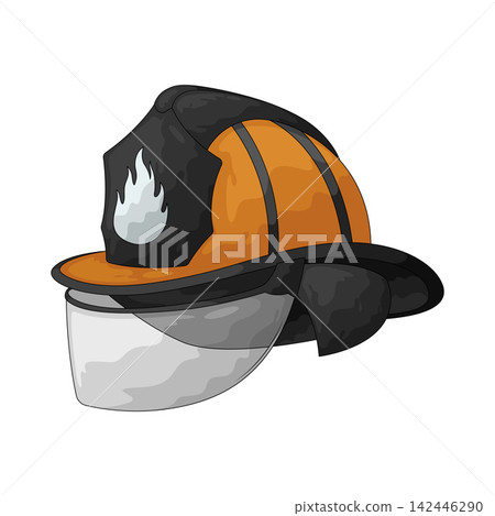 Illustration of Fire Helmet Illustration of Fire Helmet 142446290