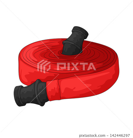 Illustration of Fire Hose Illustration of Fire Hose 142446297