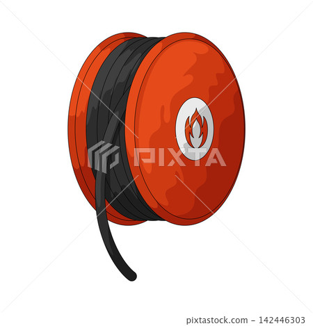 Illustration of Hose Reel Illustration of Hose Reel 142446303