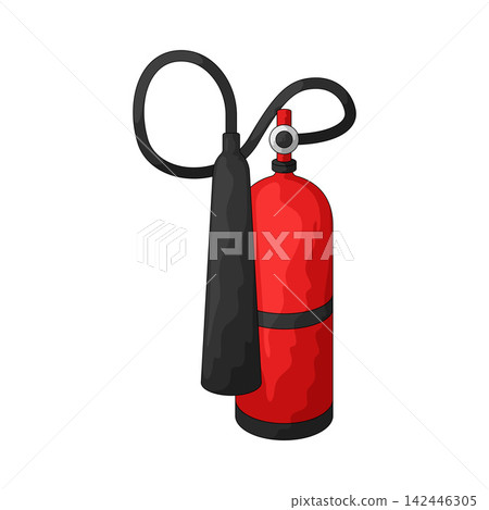 Illustration of CO2 Extinguisher Illustration of CO2 Extinguisher 142446305