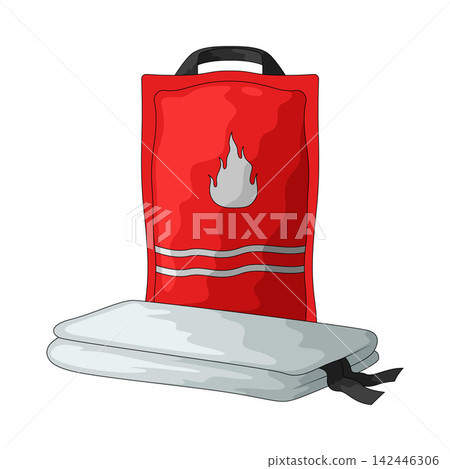 Illustration of Fire Blanket 142446306