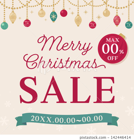 可愛的聖誕裝飾品促銷模板 1_square 可愛的聖誕裝飾品促銷模板 1_square 142446414