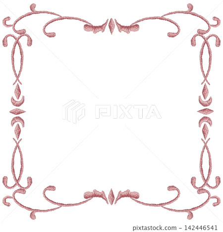 [Classical Decorated Frame] Hand-Embroidered Illustration Material 142446541