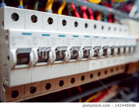Electrical equipment. Background and texture Electrical equipment. Background and texture 142446690