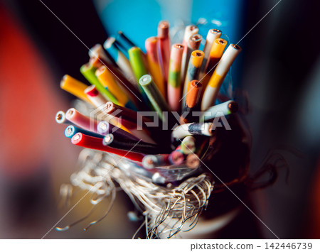 Electrical equipment. Electricity cable Electrical equipment. Electricity cable 142446739